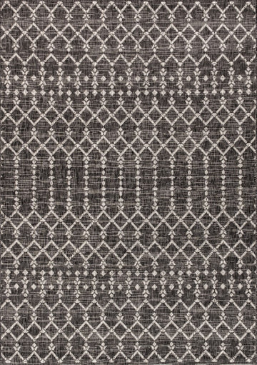 Ourika Moroccan Geometric Textured Weave Indoor/outdoor Area Rug